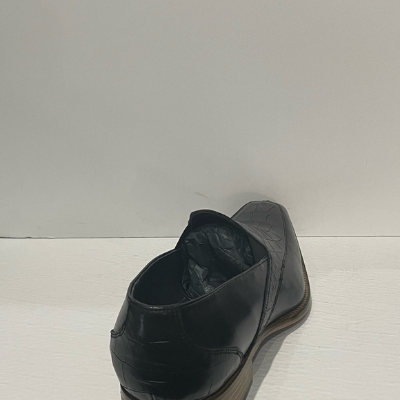 Duca shoes dressy slip on black Italian leather point toe